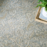 nourison envy evv04 blue silver rug