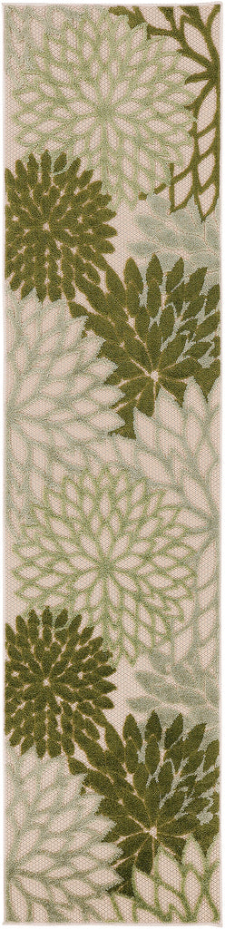 nourison aloha alh05 ivory green rug
