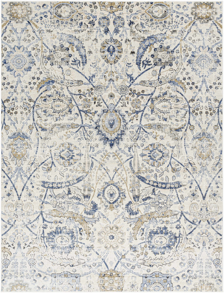 Hauteloom Erbacon ERB Navy Machine Made Polypropylene Rug