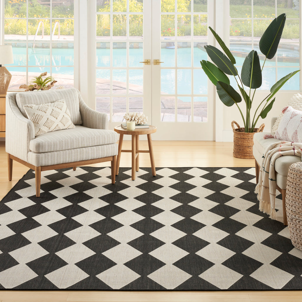 nourison positano pos04 black rug