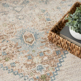 nourison astra machine washable asw13 ivory blue rug