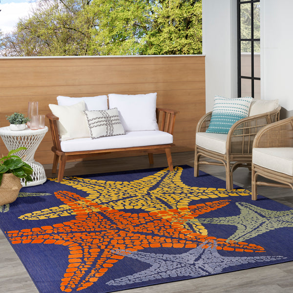 nourison aloha alh28 blue multicolor rug