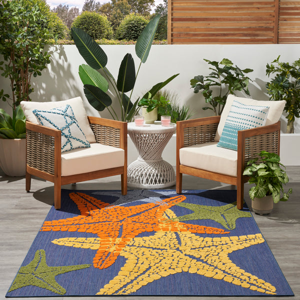 nourison aloha alh28 blue multicolor rug