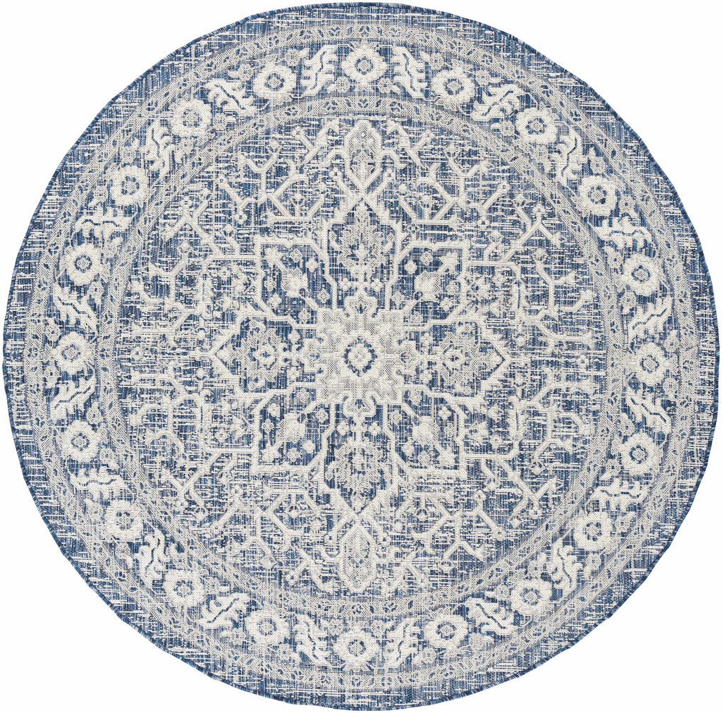 Hauteloom Etoile ETOI Navy Machine Made Polypropylene Rug