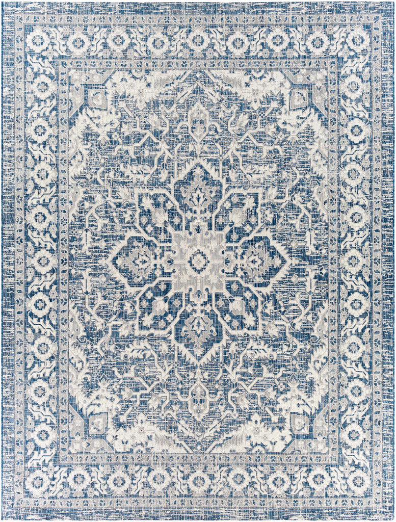 Hauteloom Etoile ETOI Navy Machine Made Polypropylene Rug