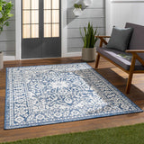 Hauteloom Etoile ETOI Navy Machine Made Polypropylene Rug