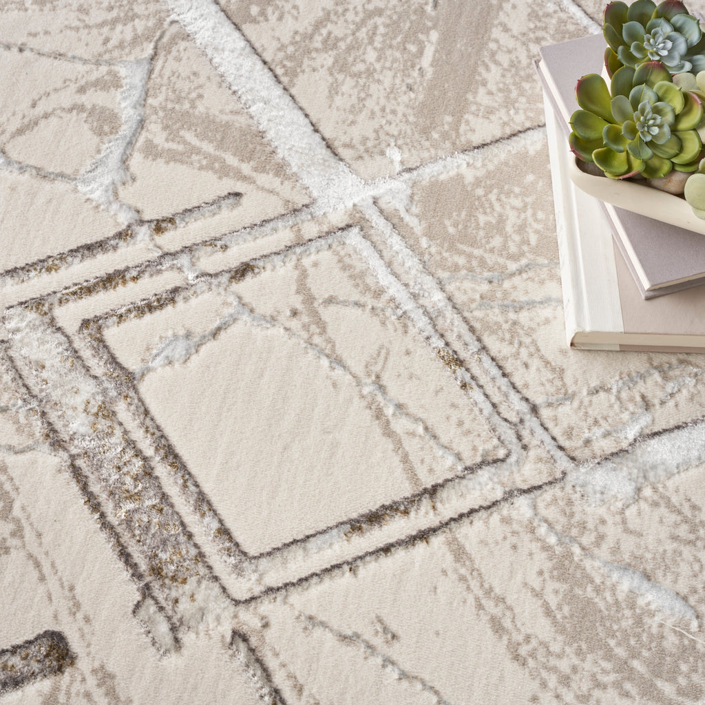 nourison glitz glz02 ivory grey rug