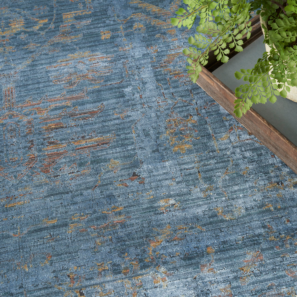 nourison luxurious lrs01 blue rug