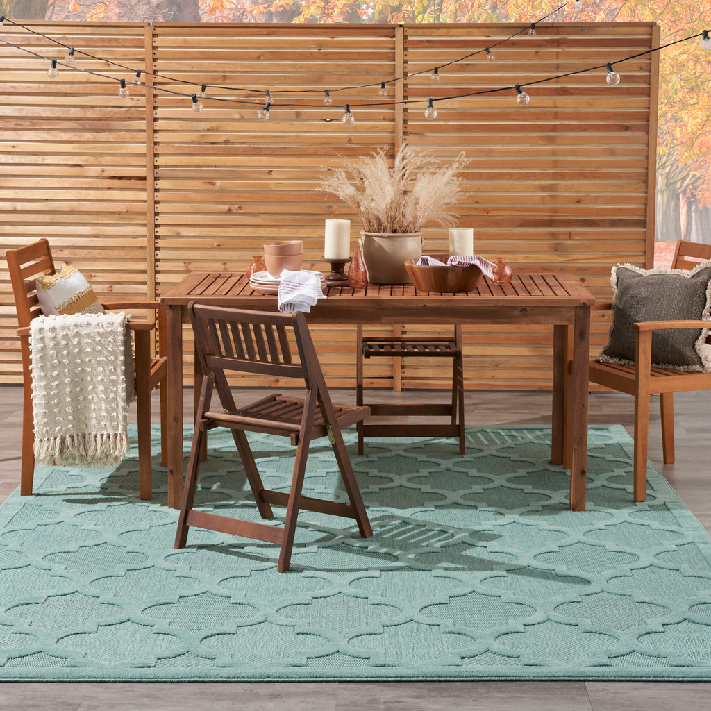 nourison easy care nes01 aqua teal rug