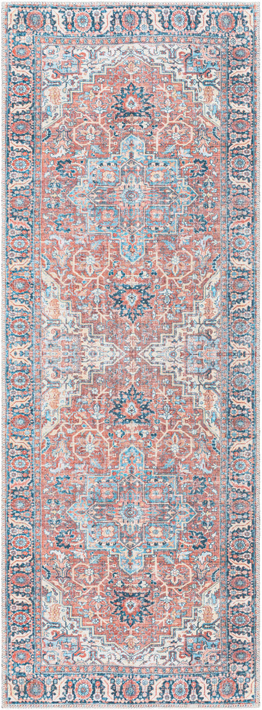 Hauteloom Evony EVO Dusty Coral Machine Made Polyester Rug