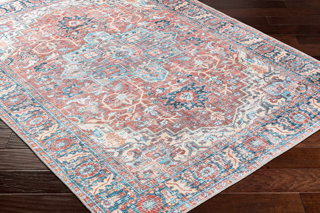 Hauteloom Evony EVO Dusty Coral Machine Made Polyester Rug