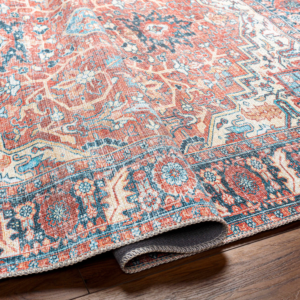 Hauteloom Evony EVO Dusty Coral Machine Made Polyester Rug