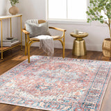 Hauteloom Evony EVO Dusty Coral Machine Made Polyester Rug