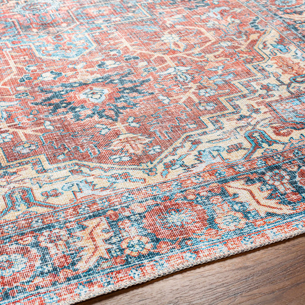 Hauteloom Evony EVO Dusty Coral Machine Made Polyester Rug