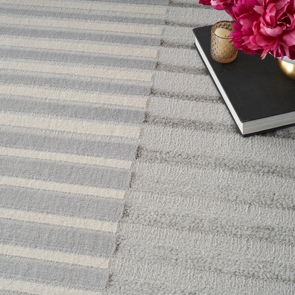 nourison brushstrokes bsk04 silver grey rug