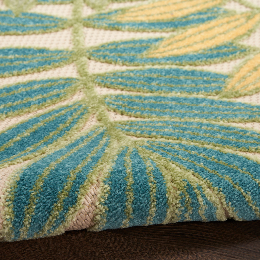 nourison aloha alh18 green multicolor rug