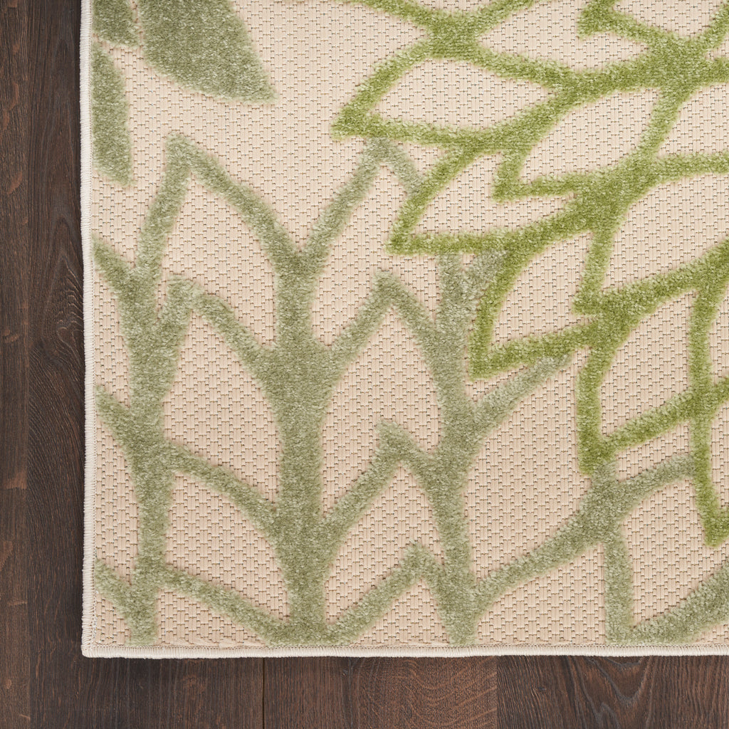 nourison aloha alh05 ivory green rug
