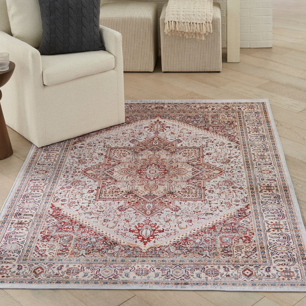 nourison vintage home vnh01 ivory red rug
