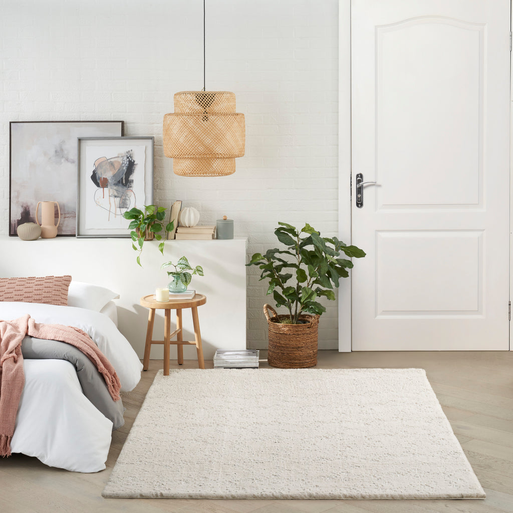 nourison cozy shimmer csh01 ivory silver rug