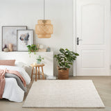 nourison cozy shimmer csh01 ivory silver rug
