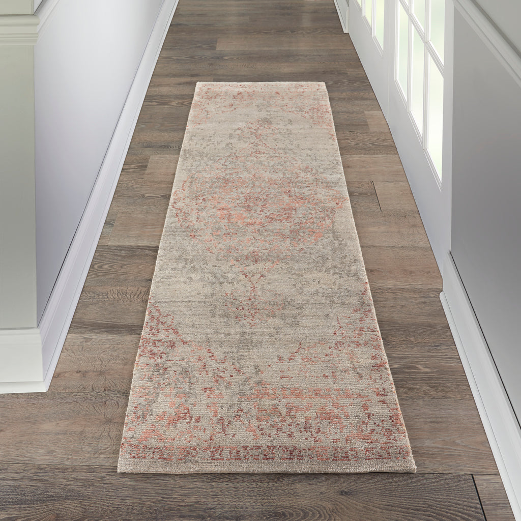 nourison lucent lcn07 silver red rug