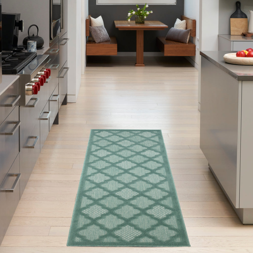 nourison easy care nes01 aqua teal rug