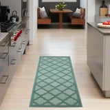 nourison easy care nes01 aqua teal rug