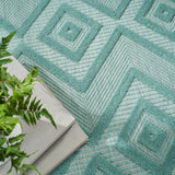 nourison versatile nrv01 aqua teal rug