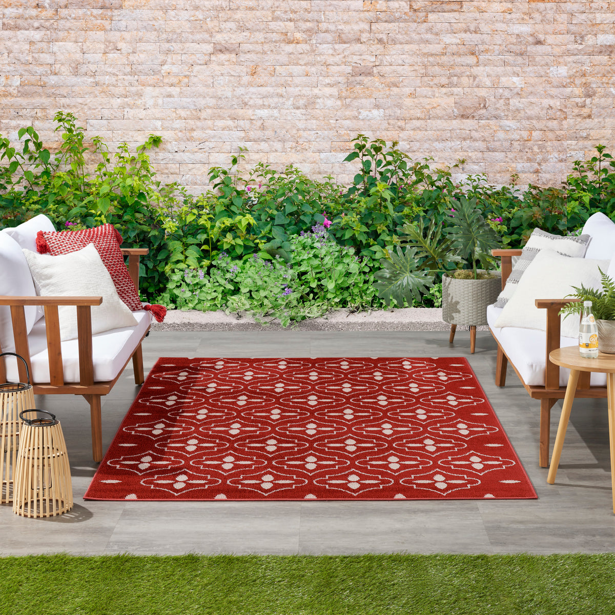 nourison nourison essentials nre04 brick ivory rug