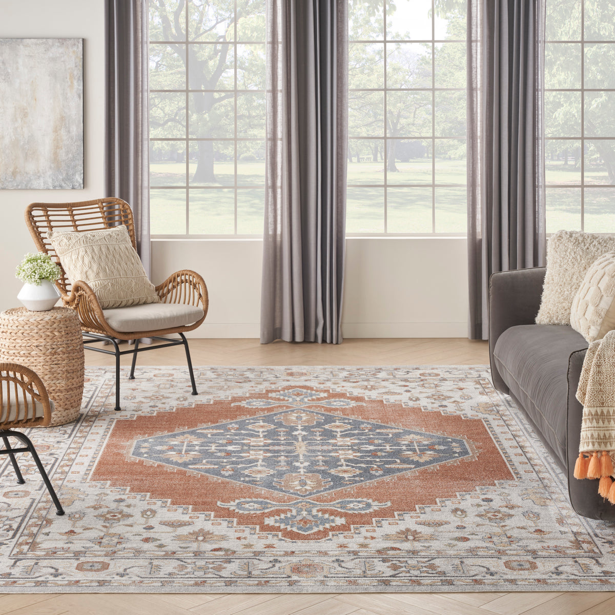 nourison astra machine washable asw11 grey multicolor rug