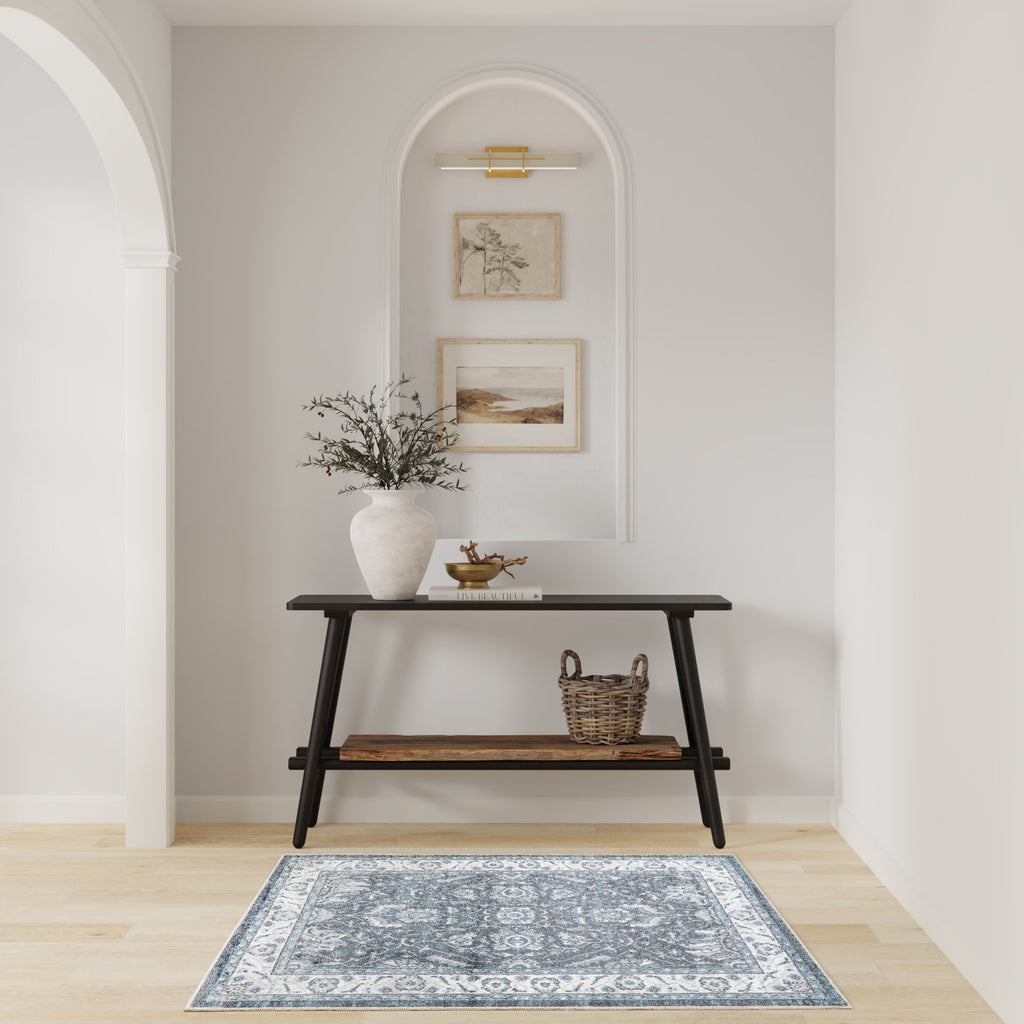 nourison astra machine washable asw20 slate rug
