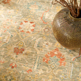 nourison antique bloom anb02 sage multicolor rug