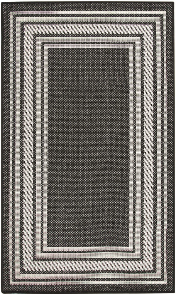 nourison horizon indoor outdoor hoz03 black rug
