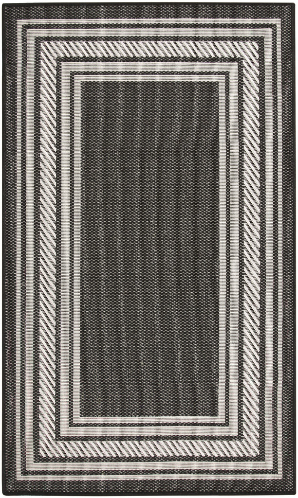 nourison horizon indoor outdoor hoz03 black rug