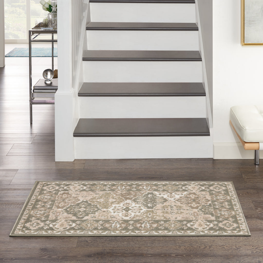 nourison grafix grf31 green rug