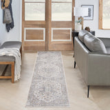 nourison astra machine washable asw12 silver grey rug