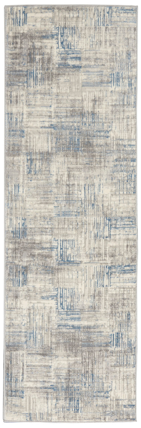nourison solace sla03 ivory grey blue rug