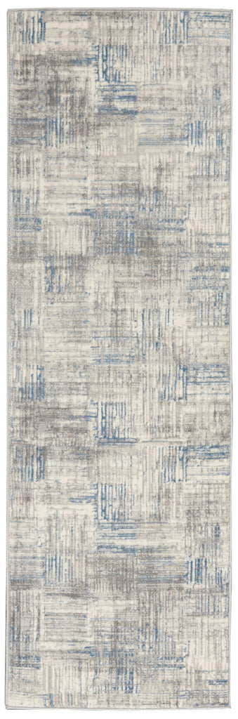 nourison solace sla03 ivory grey blue rug