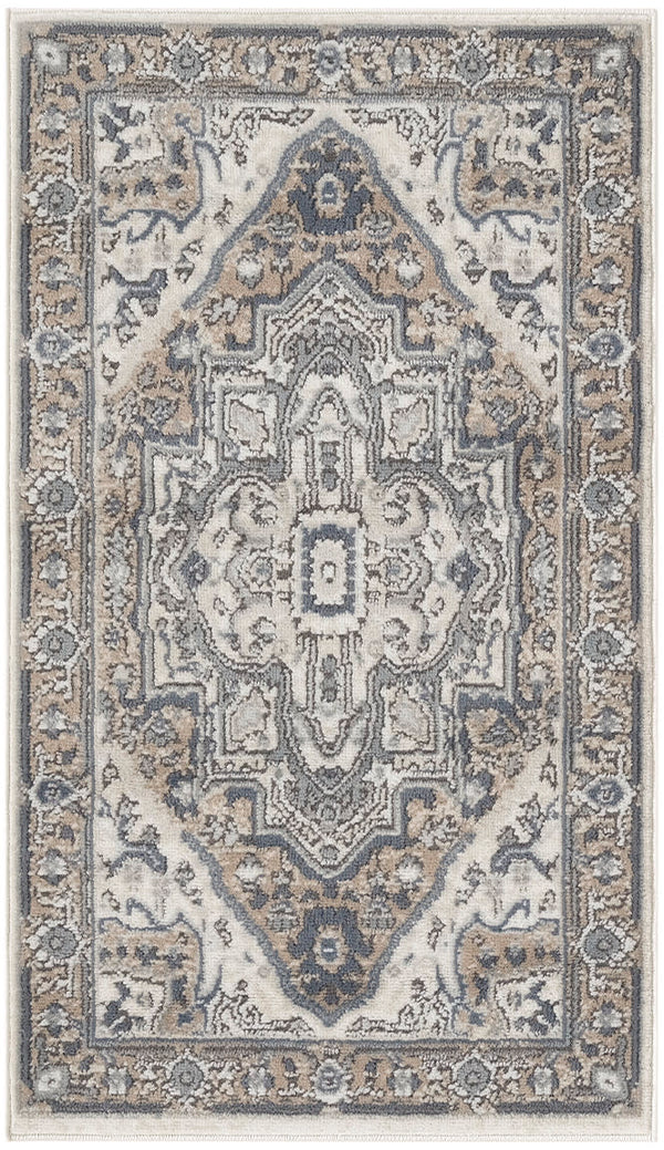 nourison quarry qua18 ivory taupe rug