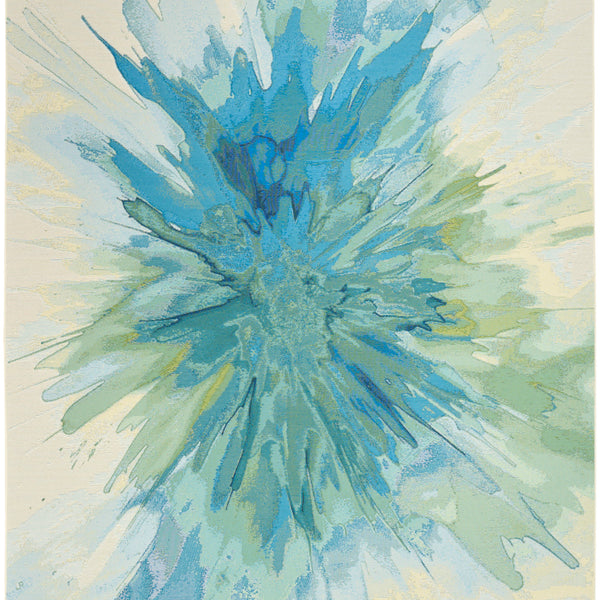 nourison color splash csp04 ivory blue rug