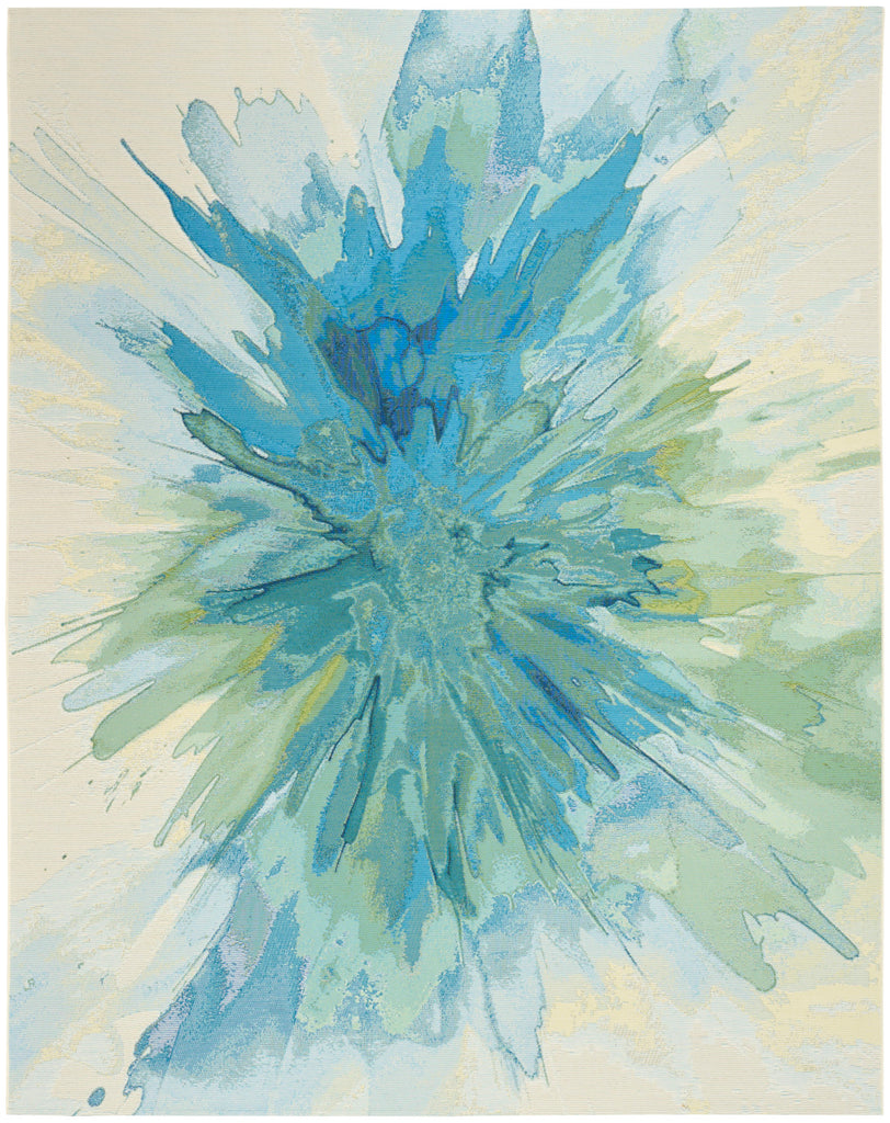 nourison color splash csp04 ivory blue rug