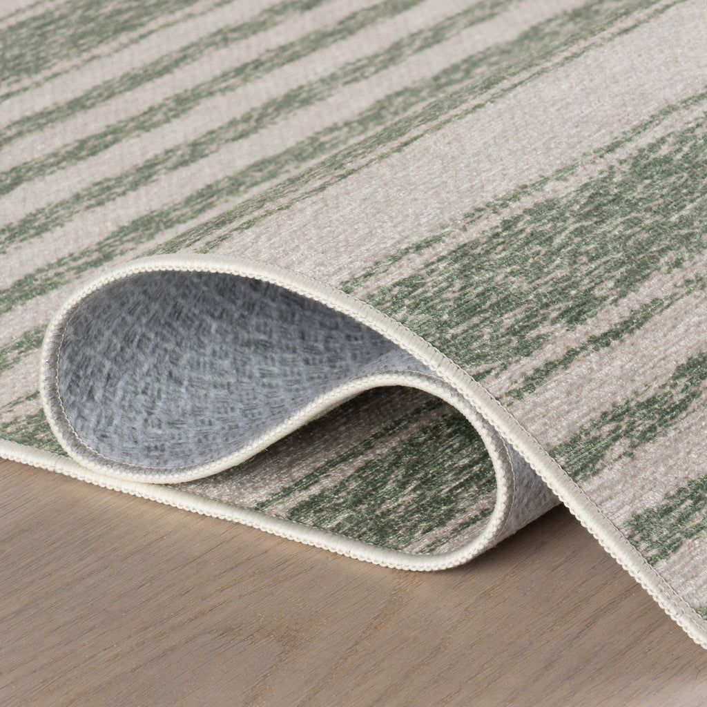 dash albert teahouse da2393 green machine washable polyester rug