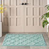 nourison easy care nes01 aqua teal rug