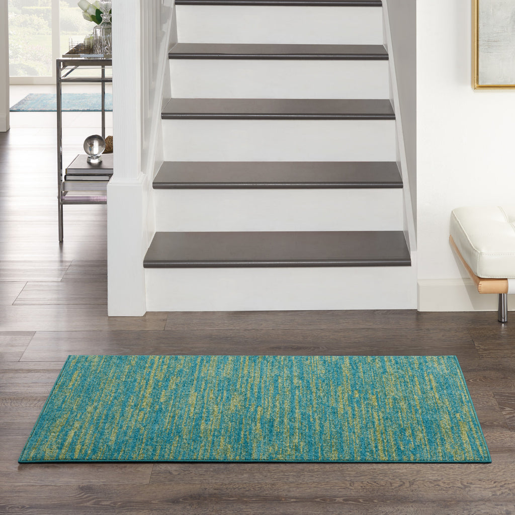 nourison nourison essentials nre01 blue green rug