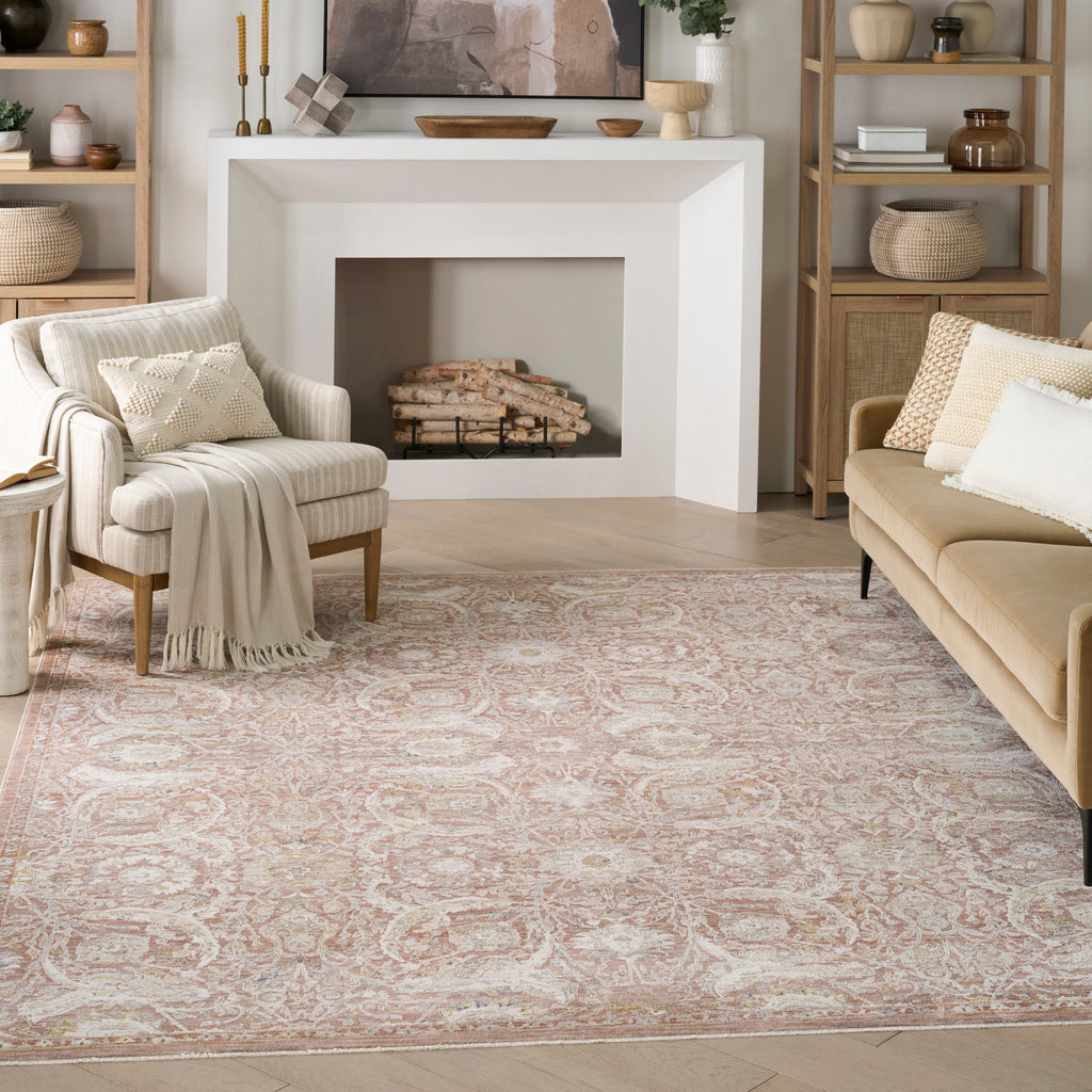 nourison antique fusion anf03 brick rug