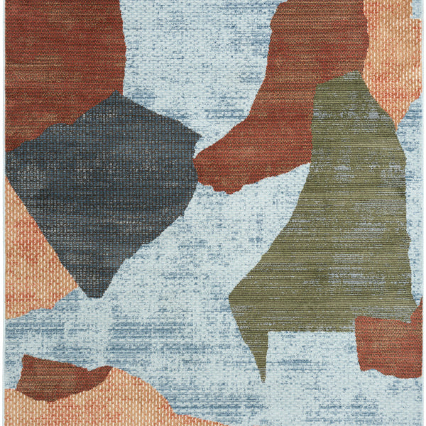 nourison nordic nrc18 blue multicolor rug