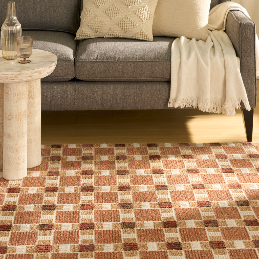 nourison nordic nrc14 rust rug
