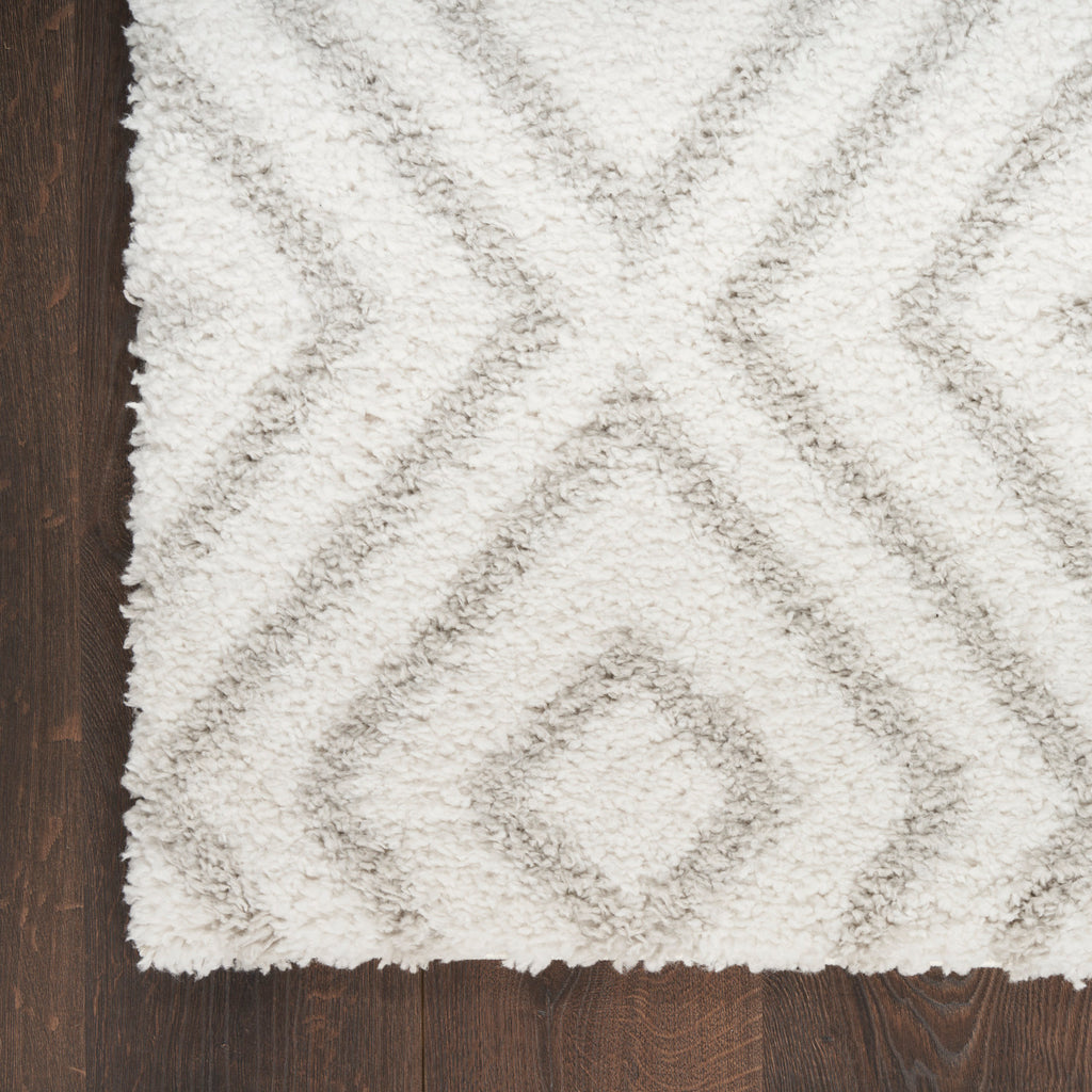nourison modern shag mmd01 ivory silver rug