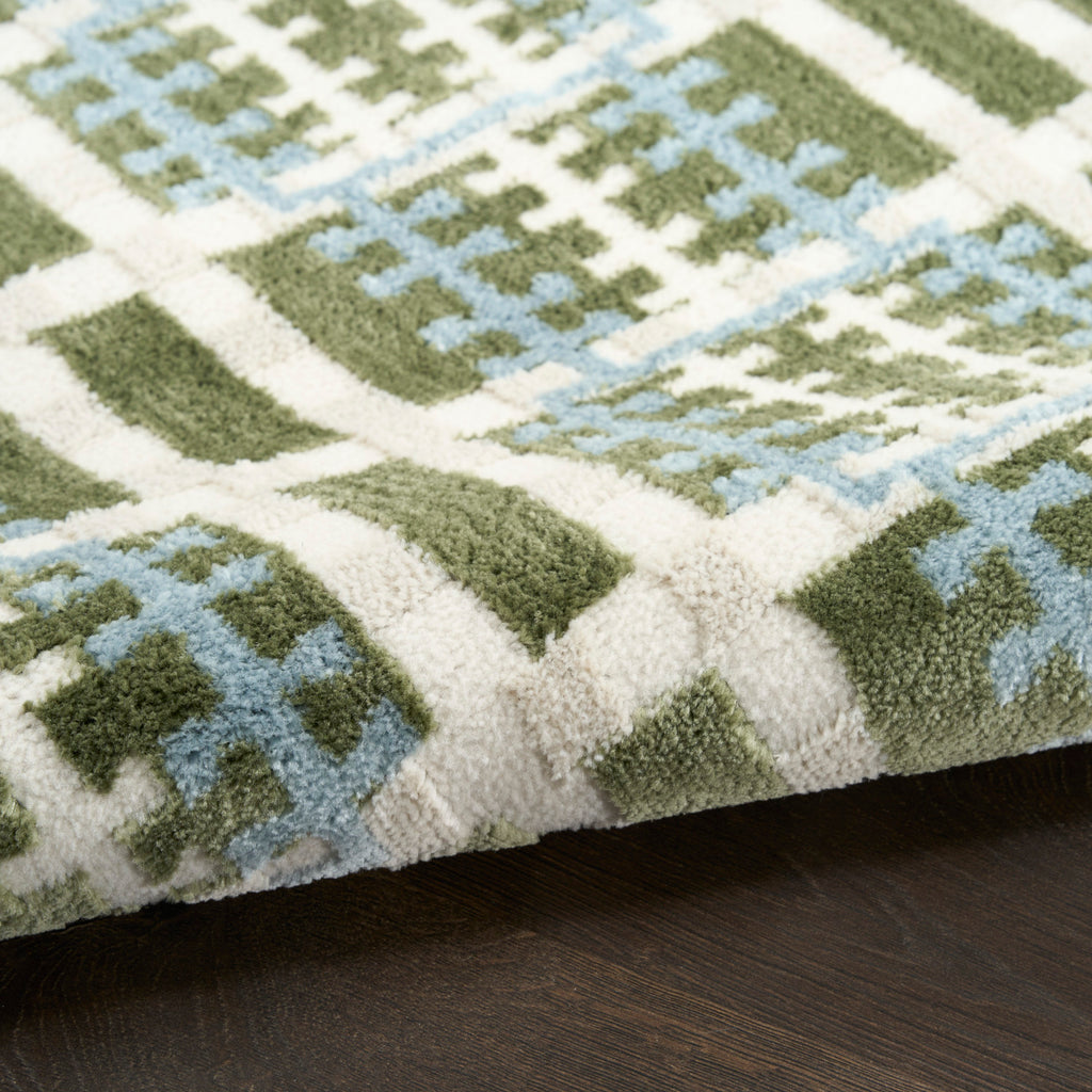 nourison nordic nrc08 blue green rug