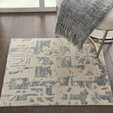 nourison silk shadows sha19 ivory grey rug